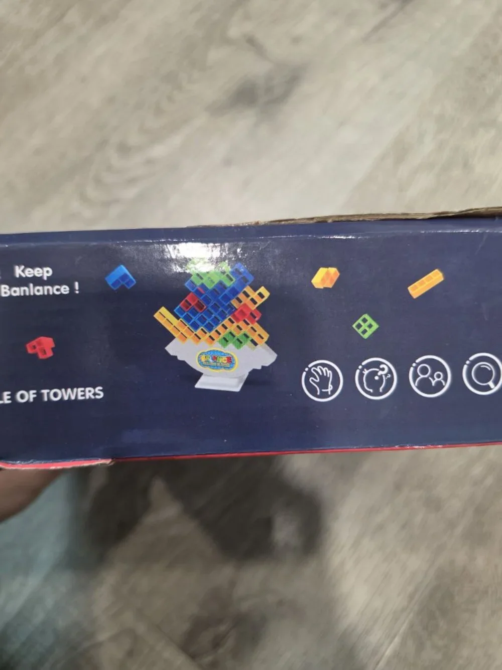 Balance Building Blocks Game For Kids 48 Pcs Colorful Blocks With Stand & Cards